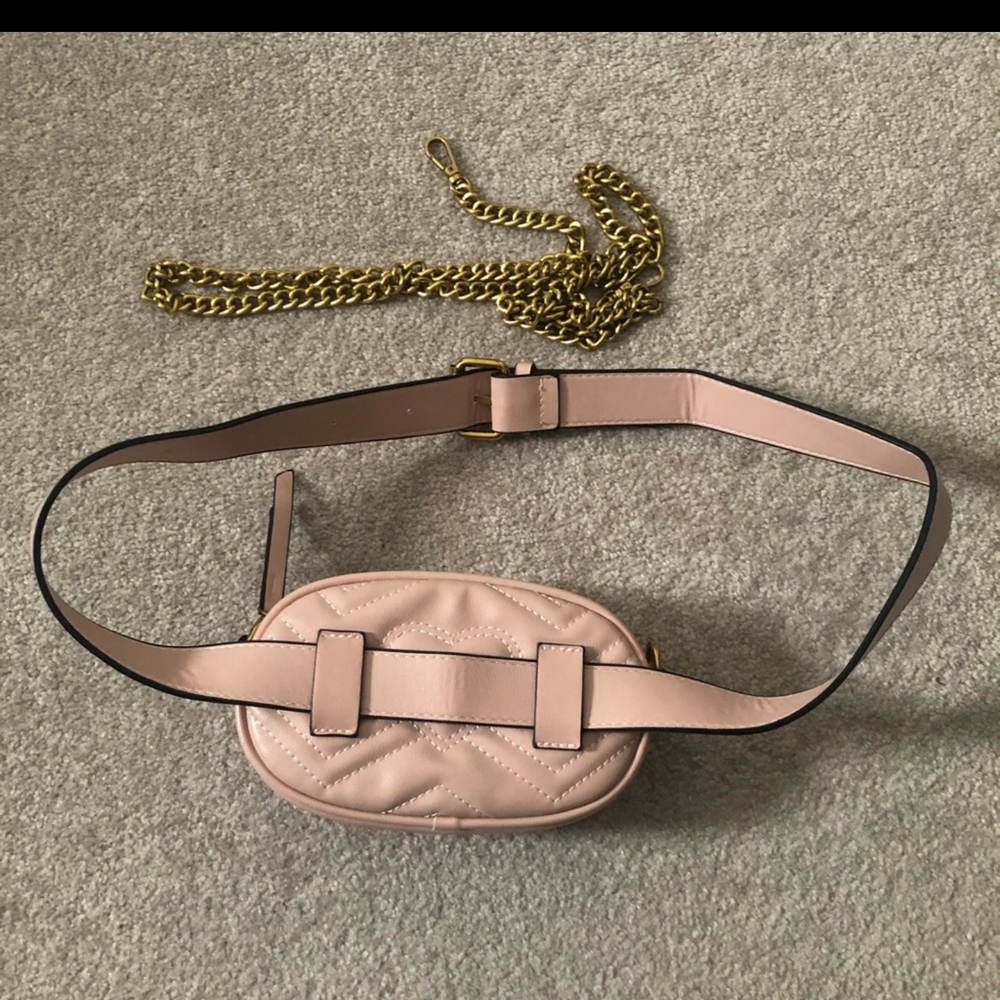Elegant Pink Quilted Crossbody Bag